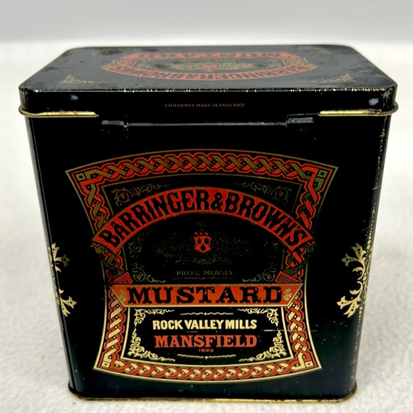 Vintage “Barringer &Brown’s” mustard’s tin with hinged lid  ENGLAND - Picture 5 of 9